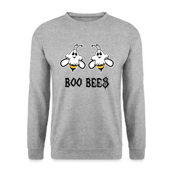 Boo Bees Funny Halloween Bee Lovers Sarcastic - Unisex Sweatshirt - salt & pepper - Front - Alina (178cm) & Michal (187cm)