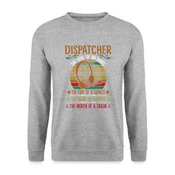 Dispatcher The Heart A Hippy Te Mouth Of A Sailor - Unisex Sweatshirt - salt & pepper - Front - Alina (178cm) & Michal (187cm)