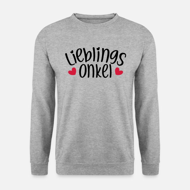 Lieblingsonkel Bester Onkel Geschenk Neffe Nichte - Unisex Pullover - Weißgrau meliert