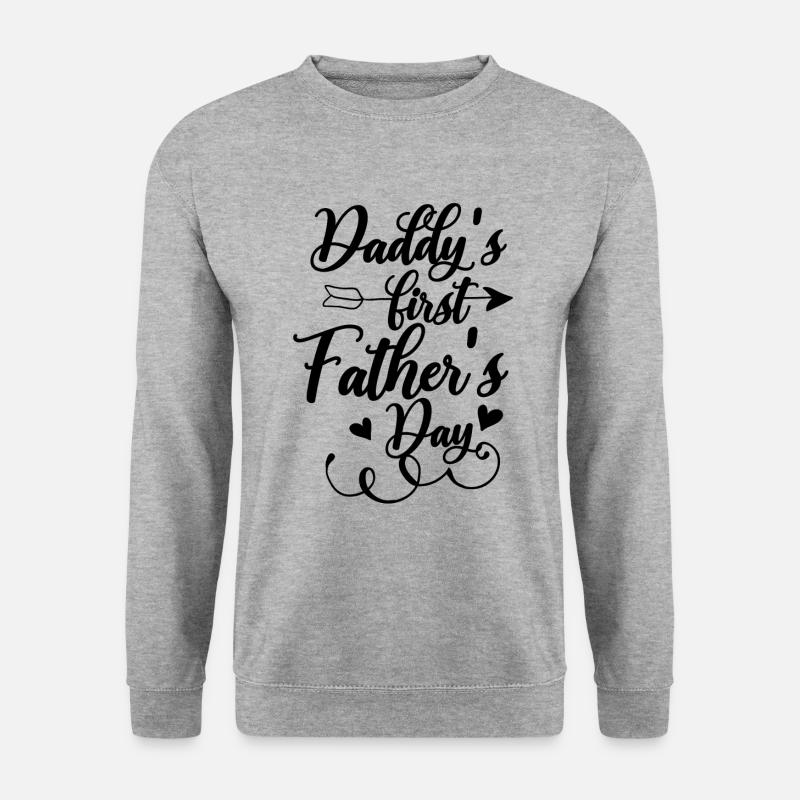 Daddy's First Fathers Day Onesie - Unisex Sweatshirt - salt & pepper