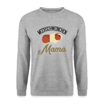 Meerschweinchen Mama - Meerschweinchen - Guinea Pi - Unisex Pullover - Weißgrau meliert - Vorne - Alina (178cm) & Michal (187cm)