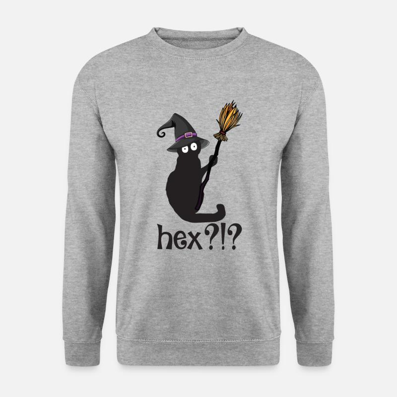 Hex Witch Cat Halloween - Unisex Sweatshirt - salt & pepper