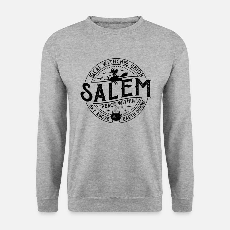 Salem Local Witches Union Halloween - Unisex Pullover - Weißgrau meliert