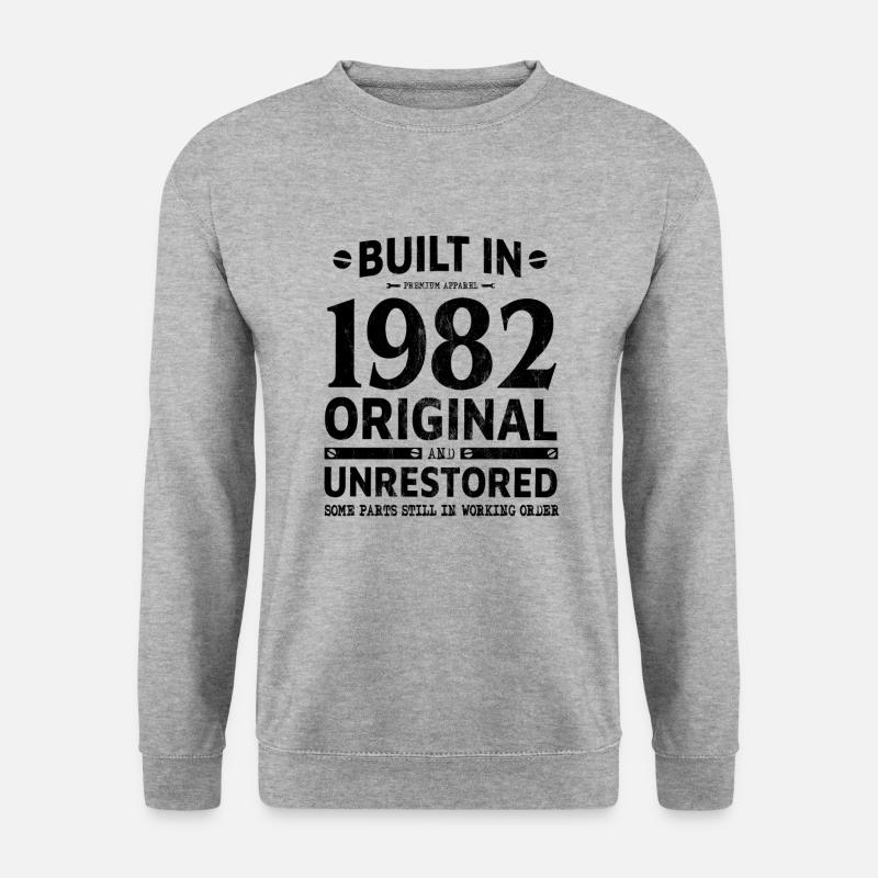 BUILT IN 1982 FUNNY 40TH BIRTHDAY GIFT IDEA - Unisex Sweatshirt - salt & pepper