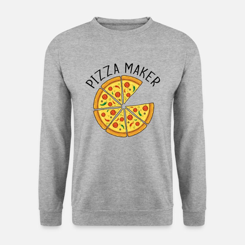 Pizza Maker Matching Dad and Baby - Unisex Pullover - Weißgrau meliert