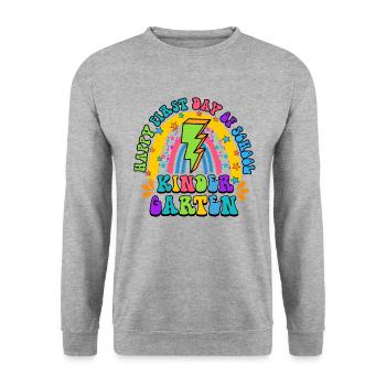Bonne première journée d’école maternelle - Sweat-shirt Unisexe - gris chiné - Devant - Alina (178cm) & Michal (187cm)