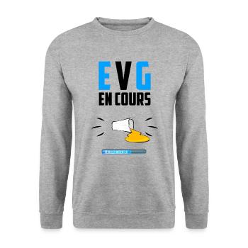 EVG en cours - Marié - Sweat-shirt Unisexe - gris chiné - Devant - Alina (178cm) & Michal (187cm)
