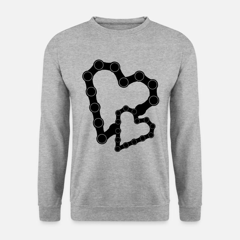 Hätte hätte Fahrrad Kette 05 - Unisex Pullover - Weißgrau meliert