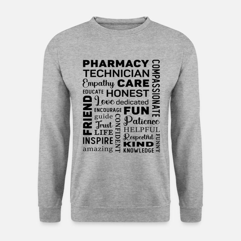 Pharmacy Technician Tech Medicine Pharmacist - Unisex Pullover - Weißgrau meliert