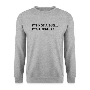 Développeur de logiciels - Bug - Sweat-shirt Unisexe - gris chiné - Devant - Alina (178cm) & Michal (187cm)