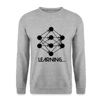 Réseau de neurones d'apprentissage automatique - Sweat-shirt Unisexe - gris chiné - Devant - Alina (178cm) & Michal (187cm)