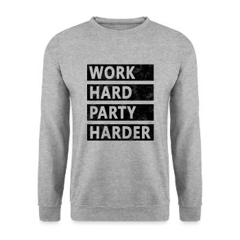 Chemise dure de fête - Sweat-shirt Unisexe - gris chiné - Devant - Alina (178cm) & Michal (187cm)