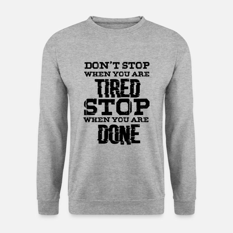Joggen Rennen Motivation - Unisex Pullover - Weißgrau meliert