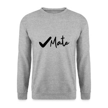 Échec et mat - Sweat-shirt Unisexe - gris chiné - Devant - Alina (178cm) & Michal (187cm)