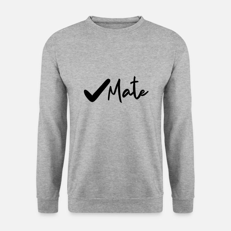 Schach Witz Schachmatt - Unisex Pullover - Weißgrau meliert