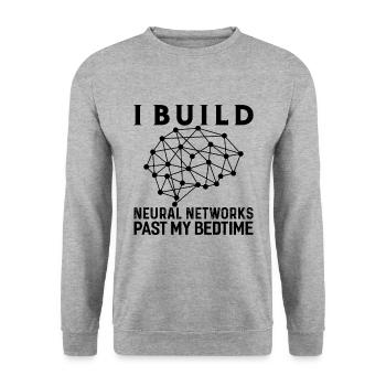 Machine Learning AI Réseau neuronal - Sweat-shirt Unisexe - gris chiné - Devant - Alina (178cm) & Michal (187cm)