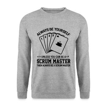 Scrum Master Agile Software Development - Unisex Sweatshirt - salt & pepper - Front - Alina (178cm) & Michal (187cm)
