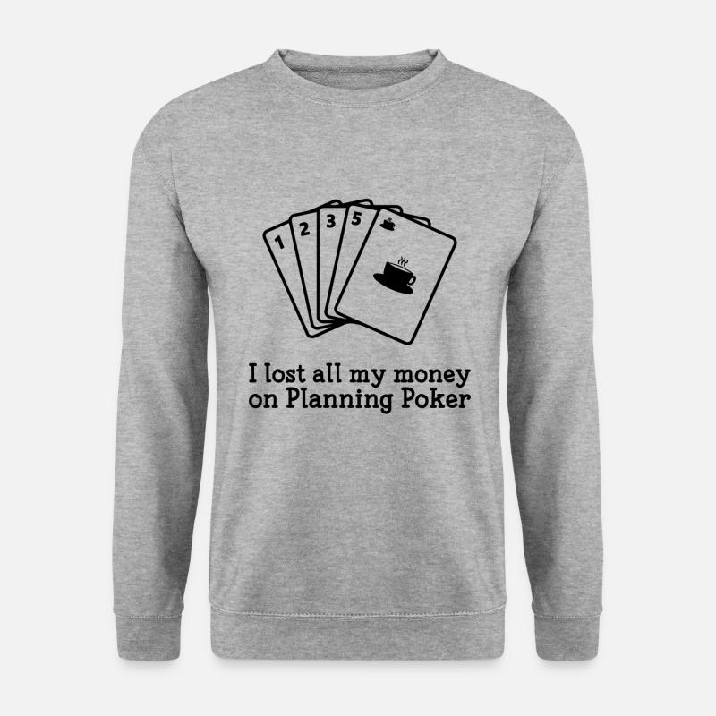 Scrum Planning Poker - Unisex Pullover - Weißgrau meliert