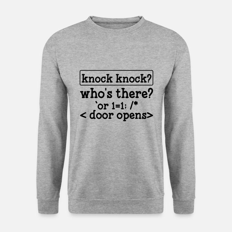 Funny hacker humor programmer - Unisex Sweatshirt - salt & pepper