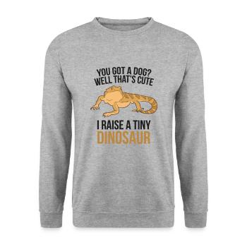 Bearded Dragon Propriétaire Bearded Dragon Reptilien - Sweat-shirt Unisexe - gris chiné - Devant - Alina (178cm) & Michal (187cm)