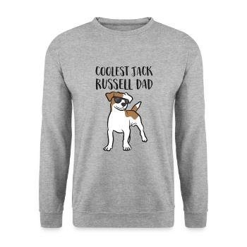 Coolster Jack Russel Papa Jack Russell Hund - Unisex Pullover - Weißgrau meliert - Vorne - Alina (178cm) & Michal (187cm)
