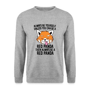 Always Be Yourself Unless You Can Be A Red Panda - Unisex Sweatshirt - salt & pepper - Front - Alina (178cm) & Michal (187cm)