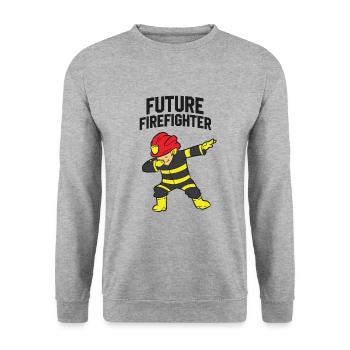 Pompiers Enfants Pompiers Enfants Dabbender - Sweat-shirt Unisexe - gris chiné - Devant - Alina (178cm) & Michal (187cm)