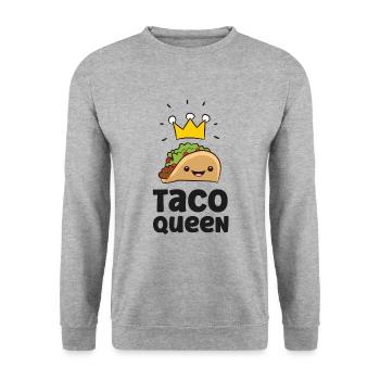 Taco Queen Funny Taco - Unisex Sweatshirt - salt & pepper - Front - Alina (178cm) & Michal (187cm)