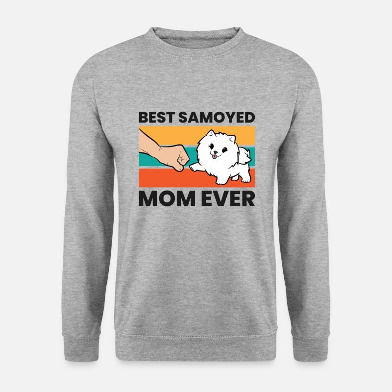 Beste Samojeden-Mutter aller Zeiten - Unisex Pullover - Weißgrau meliert