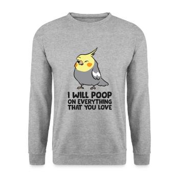 Football Dad Like Normal Dad But With Bigger Balls - Unisex Sweatshirt - salt & pepper - Front - Alina (178cm) & Michal (187cm)