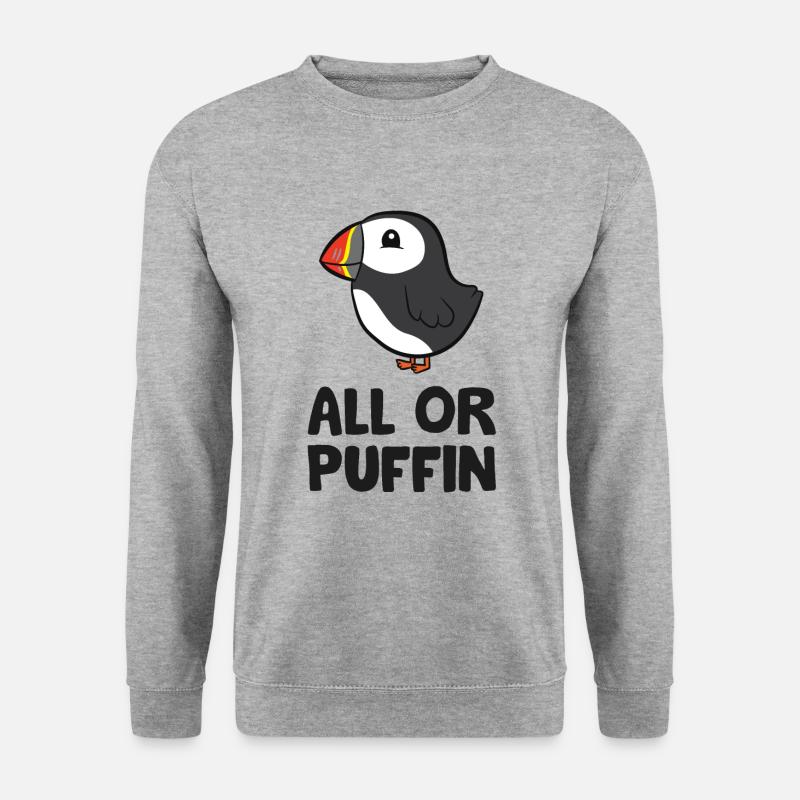 Alles oder Papageientaucher Lustige - Unisex Pullover - Weißgrau meliert