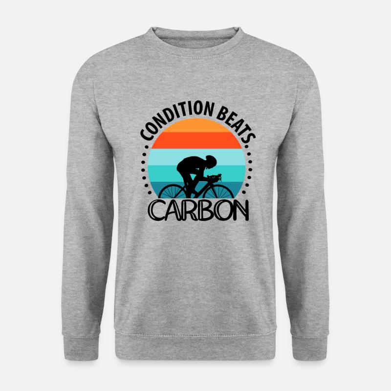 Condition beats carbon - Unisex Pullover - Weißgrau meliert