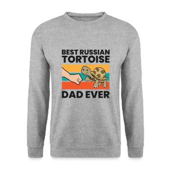 Tortue russe Pet Best - Sweat-shirt Unisexe - gris chiné - Devant - Alina (178cm) & Michal (187cm)