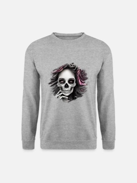 Crâne de squelette - Sweat-shirt Unisexe - gris chiné