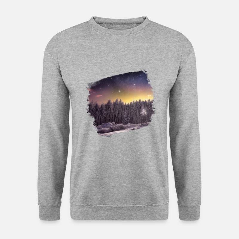 Winderlandschaft - Unisex Pullover - Weißgrau meliert