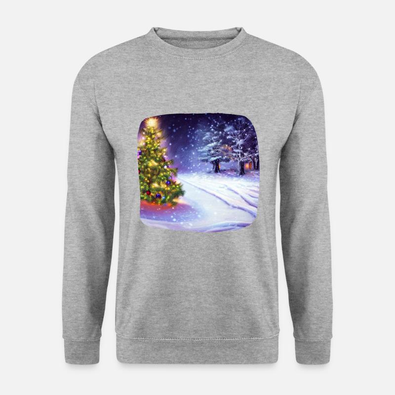 Christmas tree with snow - Unisex Sweatshirt - salt & pepper