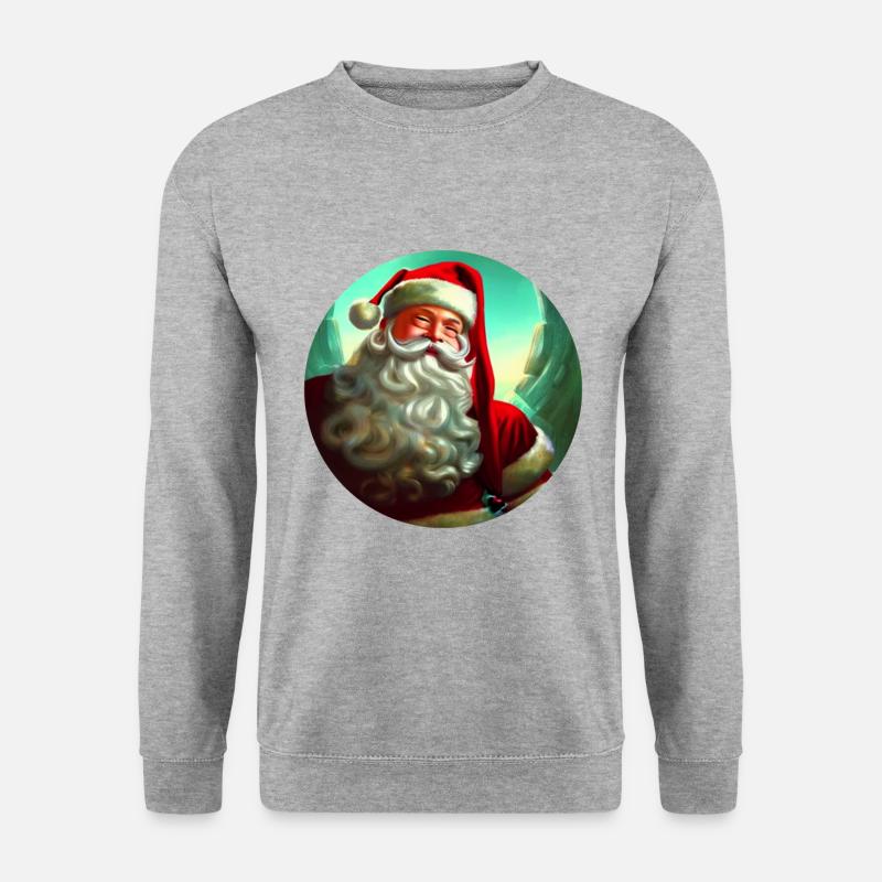 Weihnachtsmann - Unisex Pullover - Weißgrau meliert
