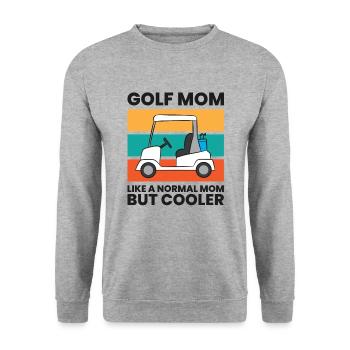 Golf Maman comme une maman normale mais plus cool Golf drôle - Sweat-shirt Unisexe - gris chiné - Devant - Alina (178cm) & Michal (187cm)