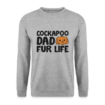 Kakadu Papa Fell Leben Lustiger Kakadu Hund - Unisex Pullover - Weißgrau meliert - Vorne - Alina (178cm) & Michal (187cm)