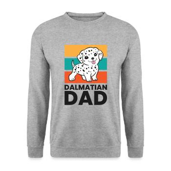 Funny Dalmatian Dad Dalmatian Dog - Unisex Sweatshirt - salt & pepper - Front - Alina (178cm) & Michal (187cm)