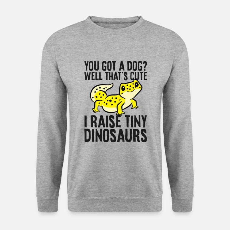 Leopardgecko-Besitzer Leopardgecko Haustier - Unisex Pullover - Weißgrau meliert