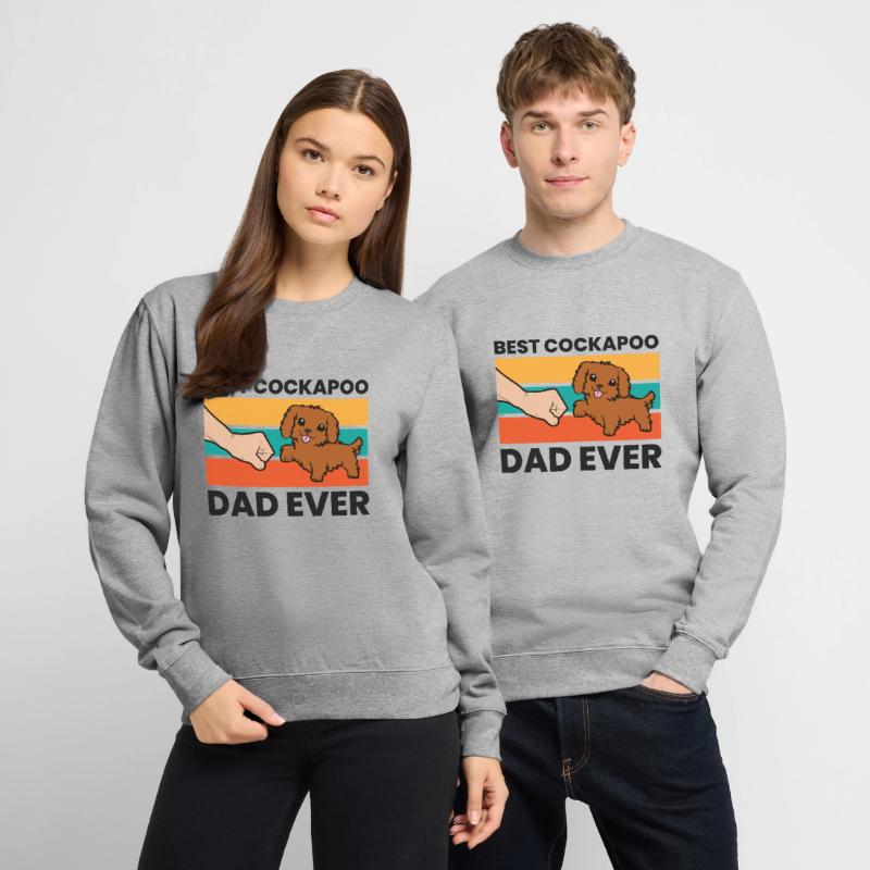 Best Cockapoo Dad Ever Funny Cockapoo Dog Unisex Sweatshirt