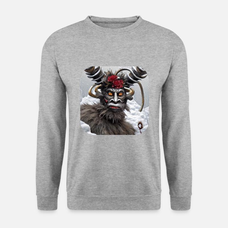 Krampus - Unisex Pullover - Weißgrau meliert