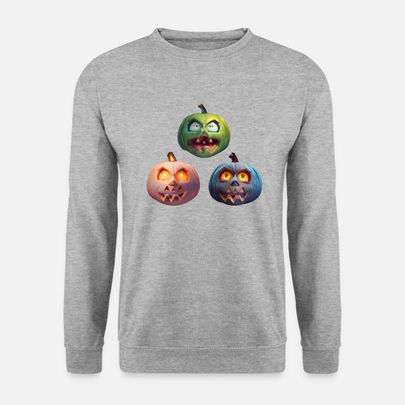 Halloween - Unisex Pullover - Weißgrau meliert
