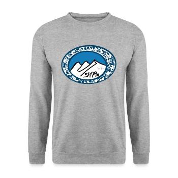 SIERRA NEVADA OVAL DESIGN - Unisex Sweatshirt - salt & pepper - Front - Alina (178cm) & Michal (187cm)