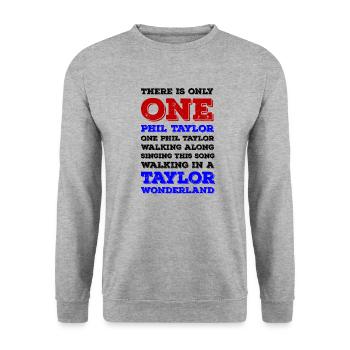 One Phil Taylor - Unisex Sweatshirt - salt & pepper - Front - Alina (178cm) & Michal (187cm)