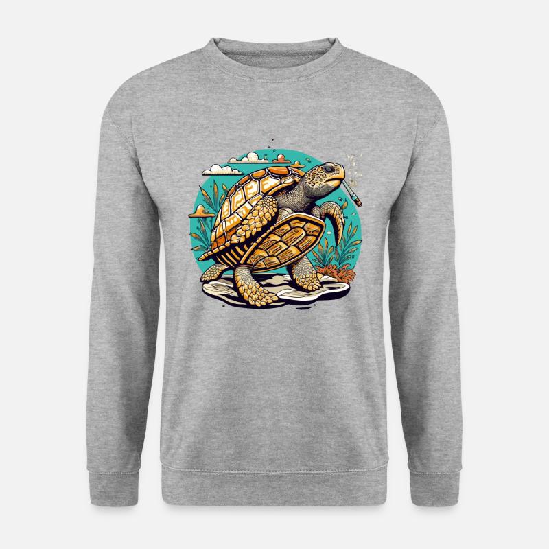 Turtle with Joint - Unisex Pullover - Weißgrau meliert
