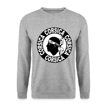 corse corsica 02 - Sweat-shirt Unisexe - gris chiné - Devant - Alina (178cm) & Michal (187cm)