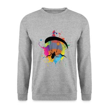 Paragliding paragliding t-shirts - Unisex Sweatshirt - salt & pepper - Front - Alina (178cm) & Michal (187cm)
