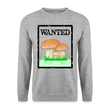 Recherché, cèpes, champignon pour hommes, champignon Röhrling - Sweat-shirt Unisexe - gris chiné - Devant - Alina (178cm) & Michal (187cm)